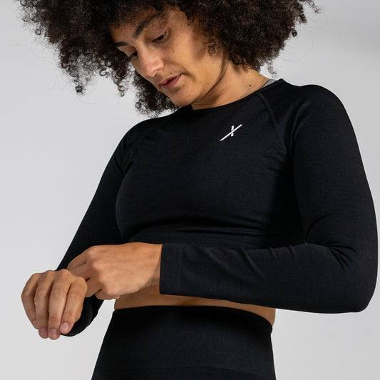 Seamless X Long Sleeve T-shirt - Black